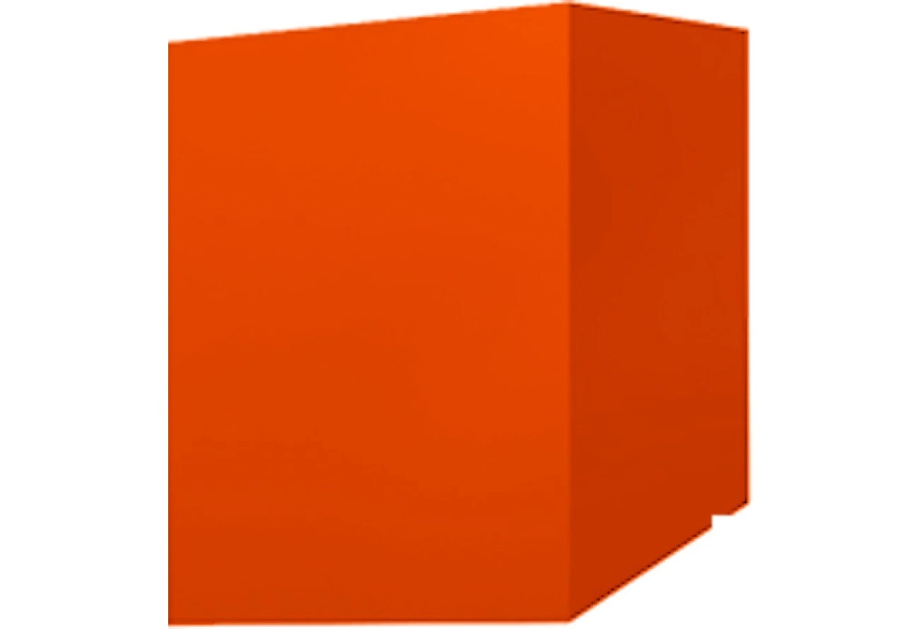 Скатный кожух для трубы Grand Line 560×510 мм, высоты 2500/2270 мм, 0,45 ПЭ RAL 2004 оранжевый