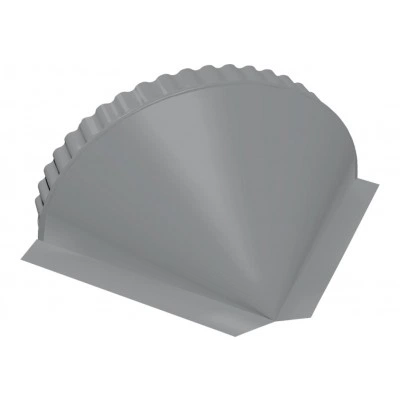 Конусная заглушка конька Grand Line 0,45 Drap ТХ RAL 7004 сигнальный серый — 589021