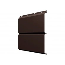 Сайдинг металлический ЭкоБрус Grand Line 0,5 Сатин матовый ТХ RAL 8017 шоколад