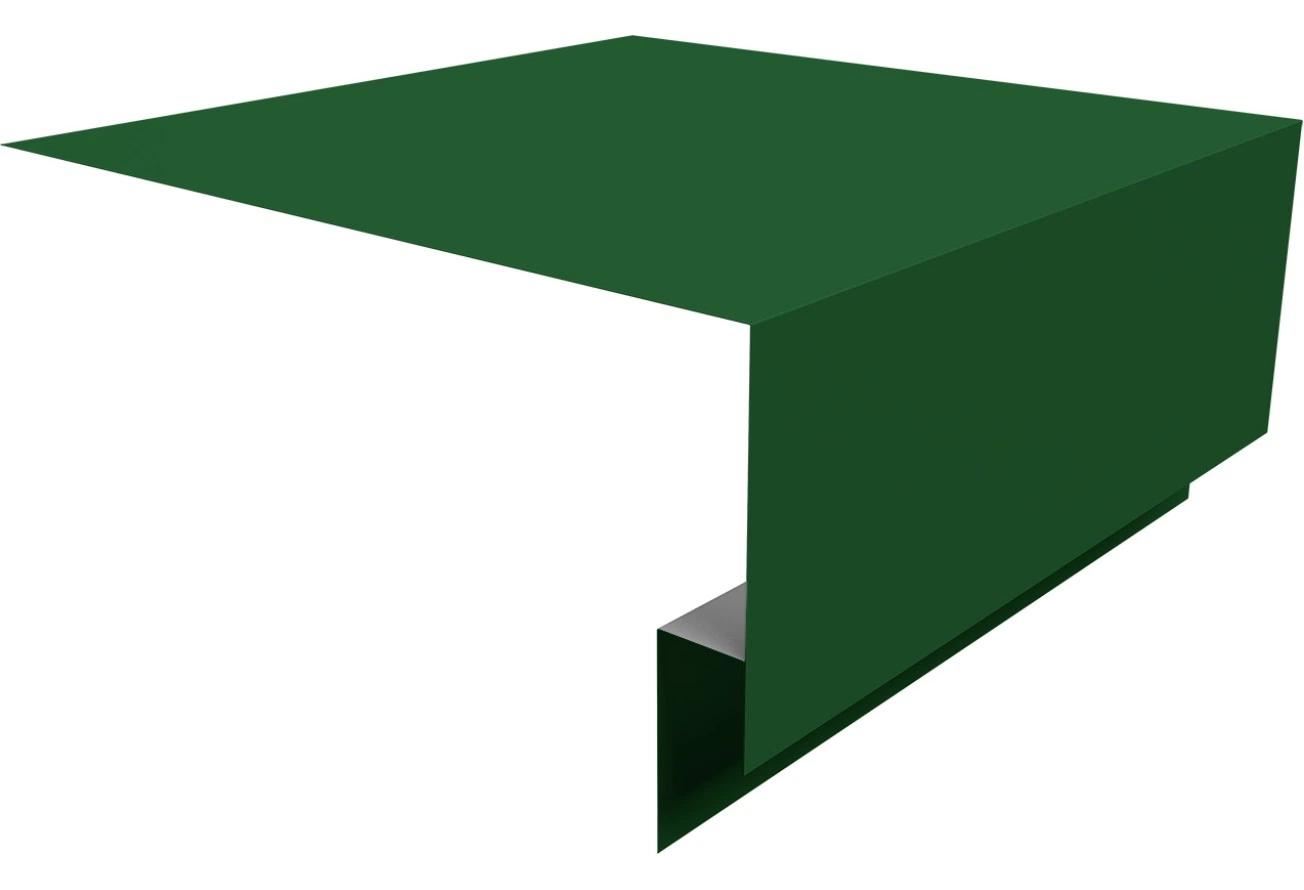 Планка околооконная сложная 250х75х18 (j-фаска) Grand Line 0,45 ПЭ с пленкой RAL 6002 лиственно-зеленый (3м)
