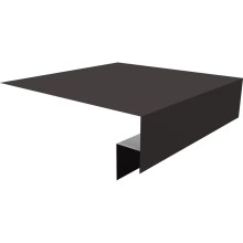 Планка околооконная сложная 200х50х12 (j-фаска) Grand Line 0,5 Сатин матовый ТХ RR 32 темно-коричневый (2м)