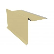 Планка ветровая с отгибом для мягкой кровли 100х20х70 Grand Line 0,4 ПЭ с пленкой RAL 1014 слоновая кость (2м)