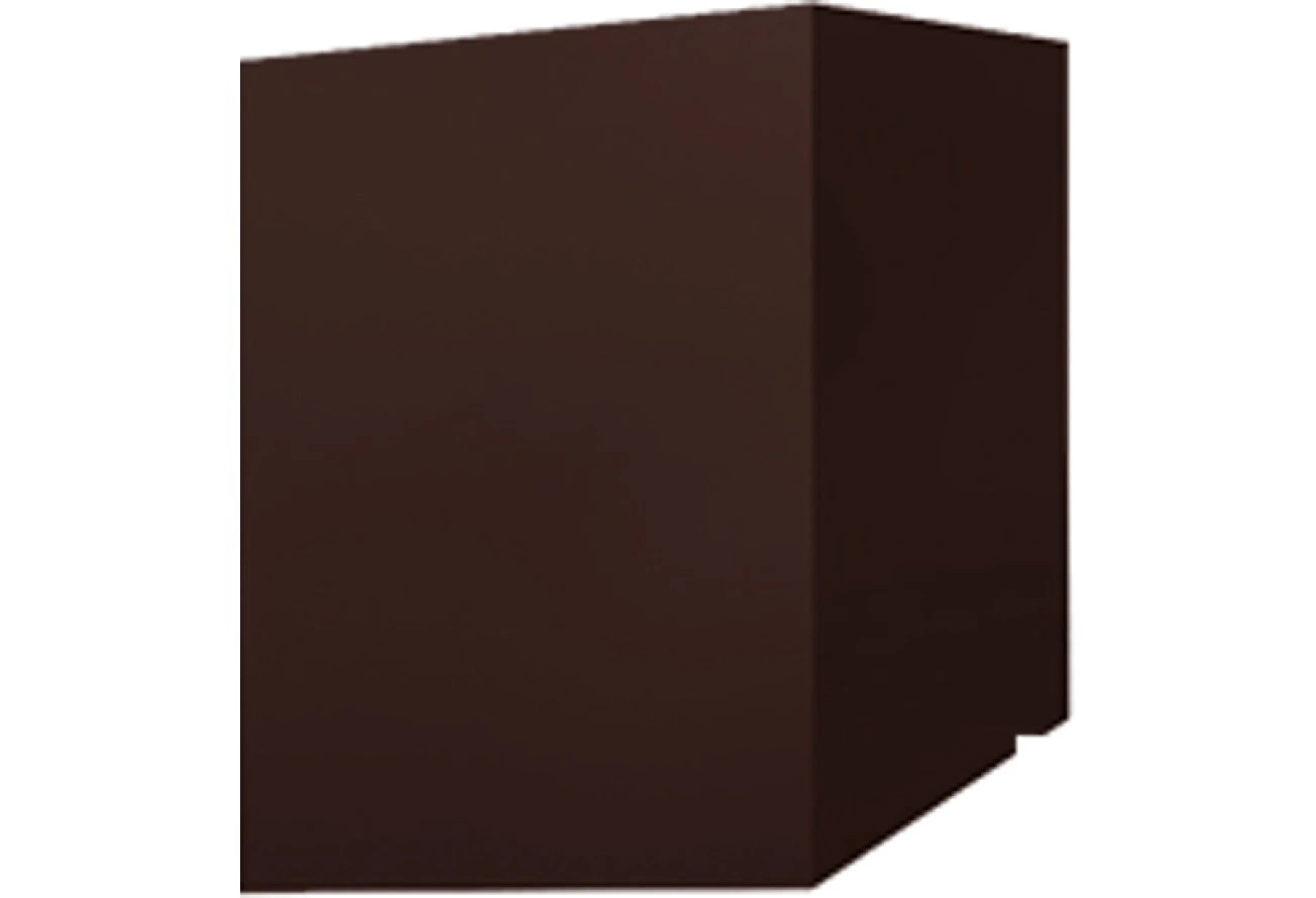 Скатный кожух для трубы Grand Line 900×260 мм, высоты 2860/2040 мм, 0,45 ПЭ RAL 8017 шоколад