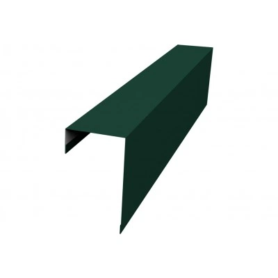 Торцевая планка фасадная фальц 65 мм Grand Line 0,5 Сатин матовый RAL 6005 зеленый мох (2м) — 611154 Торцевая планка фасадная фальц 65 мм Grand Line 0,5 Сатин матовый RAL 6005 зеленый мох (2м) — 611154