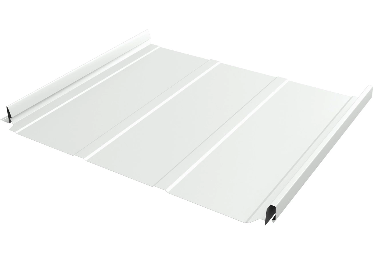 Кликфальц Про Лайн Grand Line 0,45 Drap ТХ с пленкой на замках RAL 9003 сигнальный белый