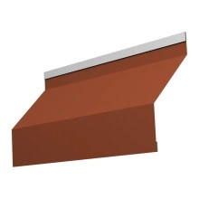 Ламель забора жалюзи Милан Grand Line 0,5 Сатин матовый ТХ RAL 8004 терракота