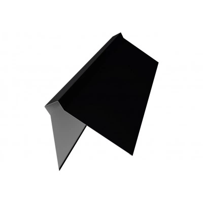 Планка плоского конька 220х50х220 Grand Line 0,45 Drap СТ RAL 9005 черный (3м) — 614119 Планка плоского конька 220х50х220 Grand Line 0,45 Drap СТ RAL 9005 черный (3м) — 614119