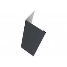 Нащельник 25х35 для забора жалюзи Милан, Токио, Палермо (для калиток и ворот) Grand Line 0,5 Drap ТХ RAL 7024 мокрый асфальт (2,5м)