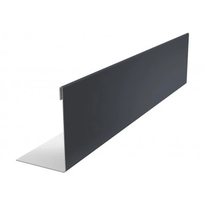 Нащельник 25х35 для забора жалюзи к ламели 125 Техас Grand Line 0,5 Drap ТХ RAL 7024 мокрый асфальт (1,5м) — 614212