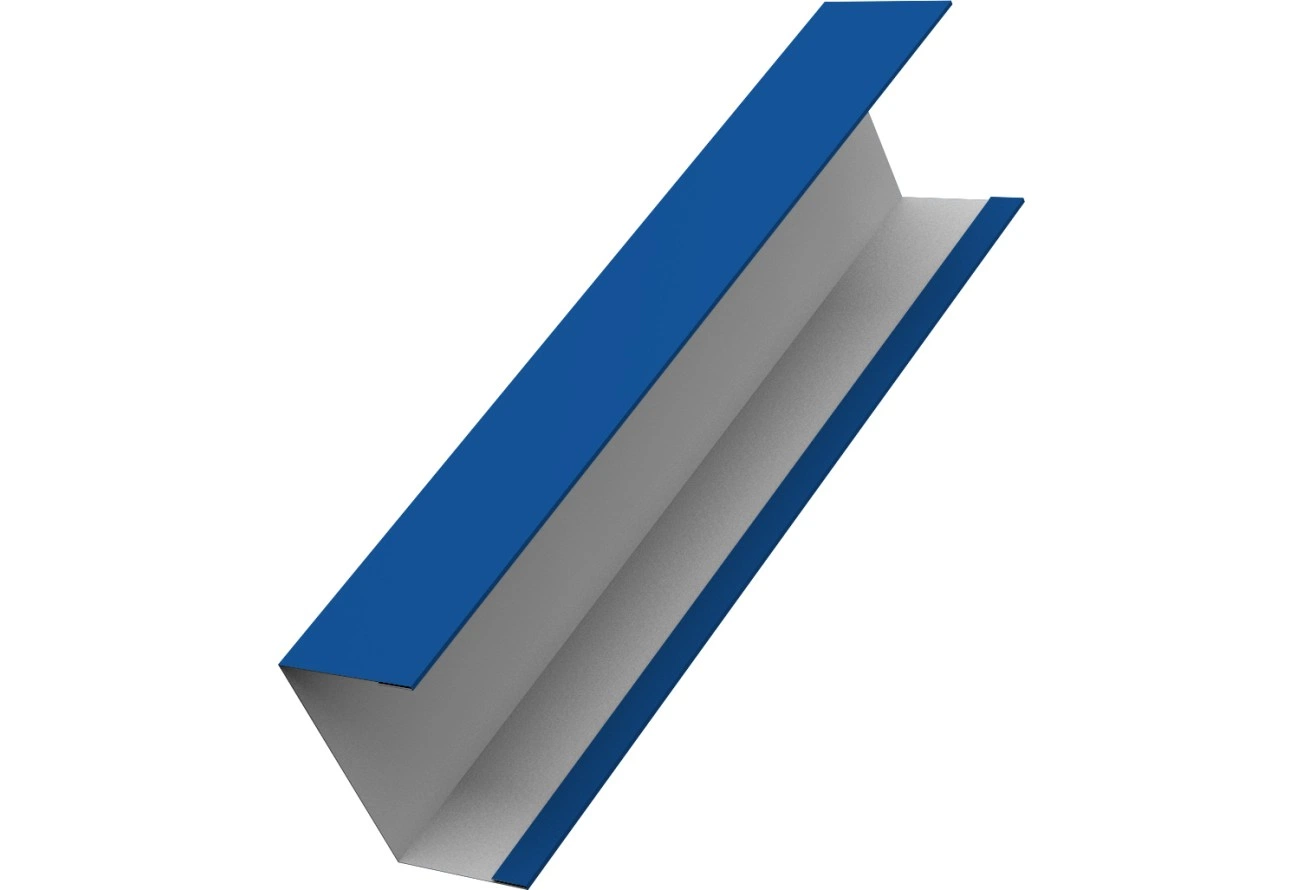 Крышка для забора жалюзи Милан, Токио (для калиток и ворот) Grand Line 0,7 ПЭ RAL 5005 сигнальный синий (3м)