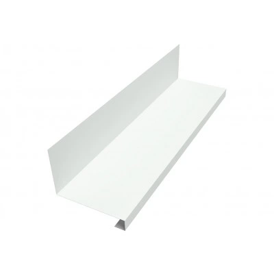 Планка примыкание нижнее к трубе фальц Grand Line 0,45 Drap ТХ RAL 9003 сигнальный белый (3м) — 616274 Планка примыкание нижнее к трубе фальц Grand Line 0,45 Drap ТХ RAL 9003 сигнальный белый (3м) — 616274