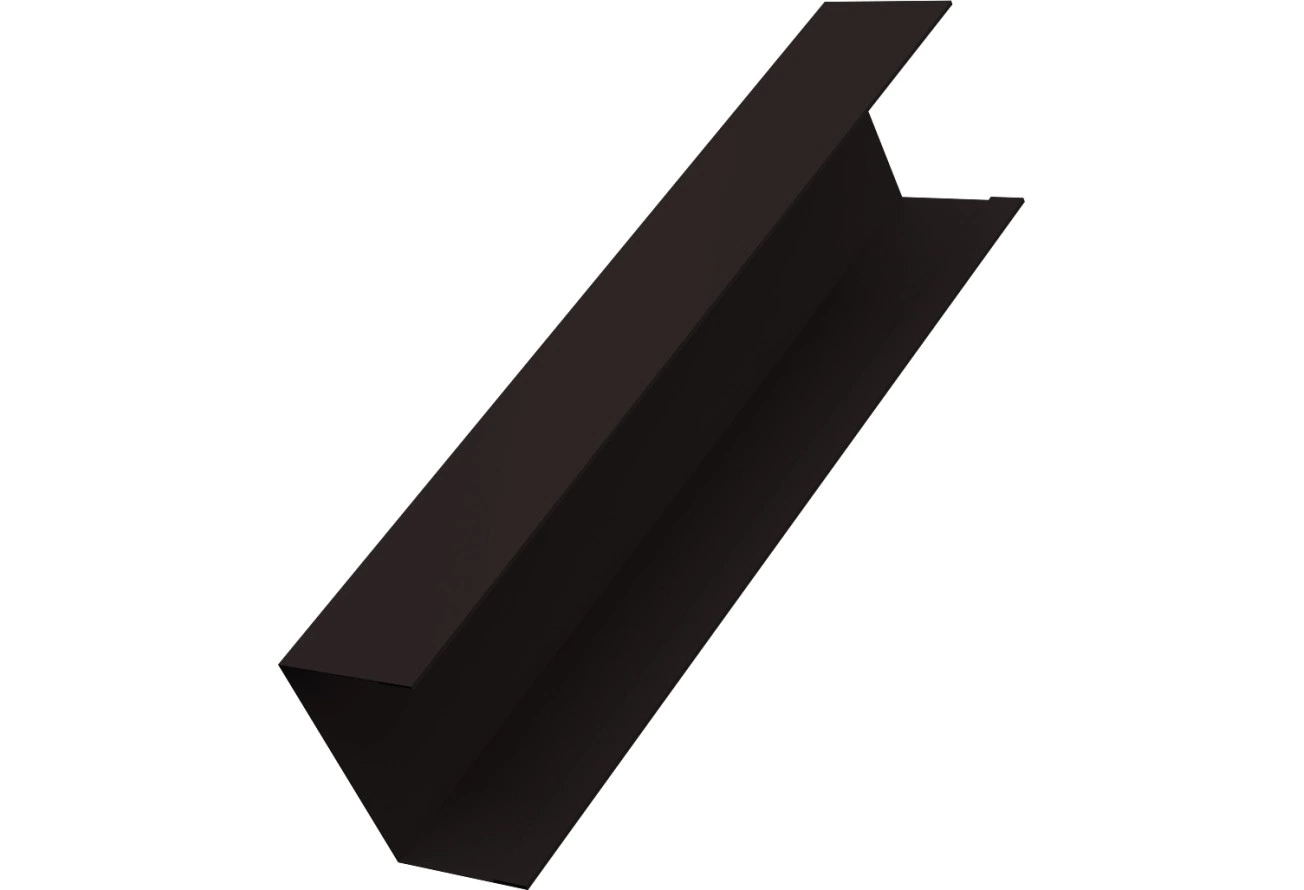 Крышка для забора жалюзи Милан, Токио (для калиток и ворот) Grand Line 0,5 Velur RAL 9005 черный (2м)