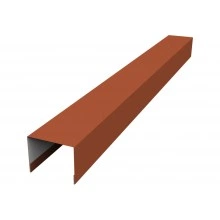 Крышка для забора жалюзи Палермо Grand Line 0,45 Drap ТХ RAL 8004 терракота (3м)