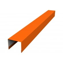 Крышка для забора жалюзи Палермо Grand Line 0,45 ПЭ RAL 2004 оранжевый (2м)