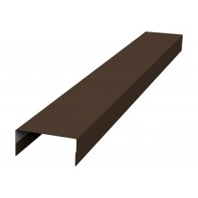 Крышка 45х20 для забора жалюзи Техас Grand Line 0,5 Сатин матовый ТХ RAL 8017 шоколад (3м)