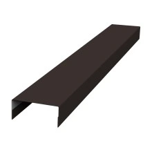 Крышка 30х20 для забора жалюзи Техас Grand Line 0,45 ПЭ RR 32 темно-коричневый (2м)