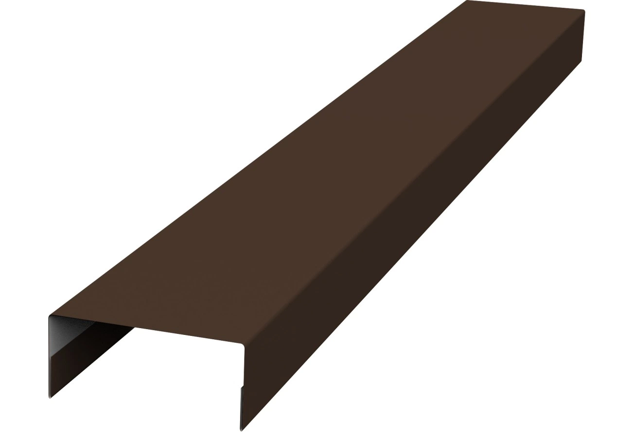 Крышка 30х20 для забора жалюзи Техас Grand Line 0,45 ПЭ RAL 8017 шоколад (3м)