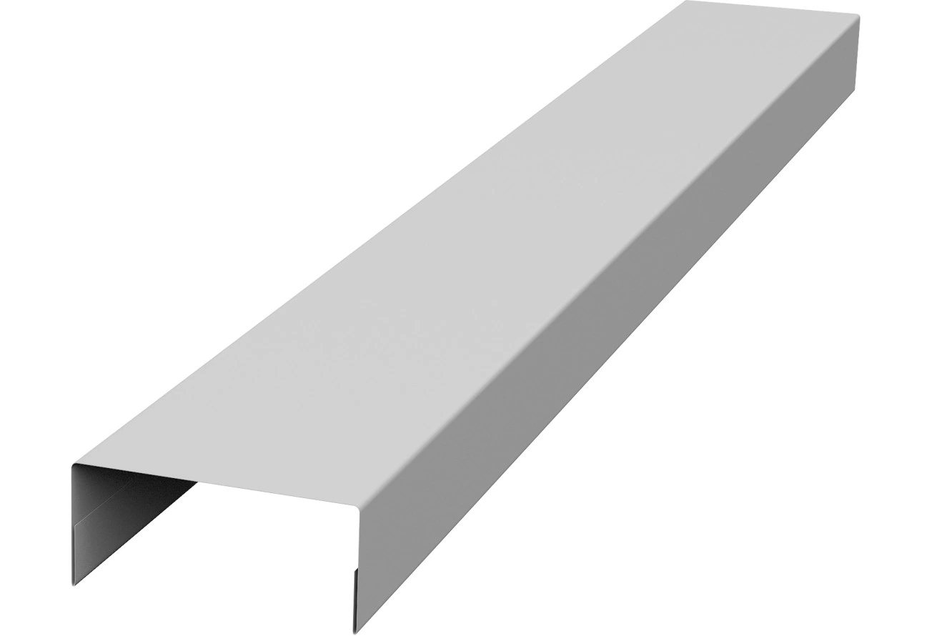 Крышка 30х20 для забора жалюзи Техас Grand Line 0,45 ПЭ двухсторонний RAL 9003 сигнальный белый (2,5м)