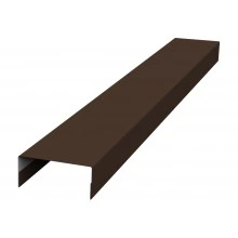 Крышка 30х15 для забора жалюзи Техас Grand Line 0,45 Drap СТ RAL 8017 шоколад (2,5м)