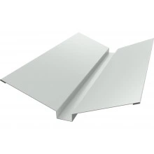 Планка ендовы верхней 115х30х115 Grand Line 0,7 ПЭ с пленкой RAL 9003 сигнальный белый (2м)