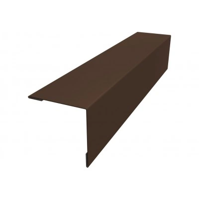 Планка завершающая 50х50 для забора жалюзи Милан Grand Line 0,5 Сатин RAL 8017 шоколад (2м) — 620136