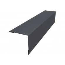 Планка завершающая 50х50 для забора жалюзи Милан Grand Line 0,5 Сатин RAL 7024 мокрый асфальт (2,5м)