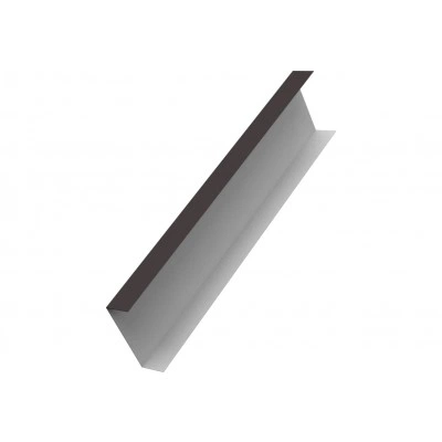 Декоративная накладка к столбу 62х55 для забора жалюзи Grand Line 0,45 Drap ТХ RR 32 темно-коричневый (3м) — 621163
