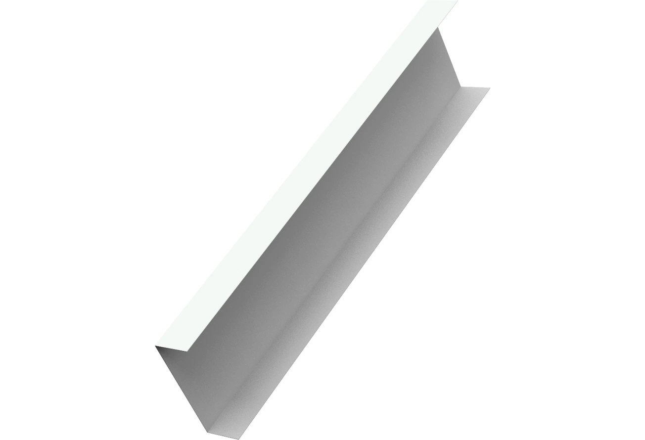 Декоративная накладка к столбу 62х55 для забора жалюзи Grand Line 0,45 ПЭ RAL 9003 сигнальный белый (1,8м)