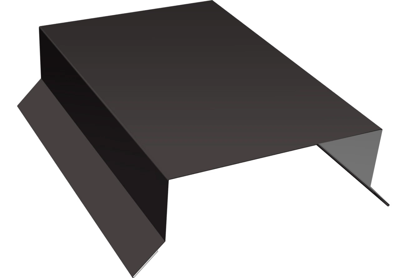Парапетная крышка прямая 100мм Grand Line 0,45 Drap RR 32 темно-коричневый (2,5м)