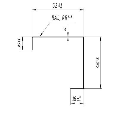 Декоративная накладка угловая к столбу 60х60 для забора жалюзи Grand Line 0,45 Drap ТХ RAL 8004 терракота (2,5м) — 623425 Декоративная накладка угловая к столбу 60х60 для забора жалюзи Grand Line 0,45 Drap ТХ RAL 8004 терракота (2,5м) — 623425