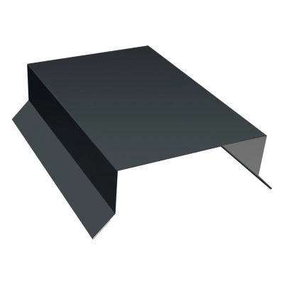 Парапетная крышка прямая 100мм Grand Line 0,45 ПЭ с пленкой RAL 7016 антрацитово-серый (2м) — 623478