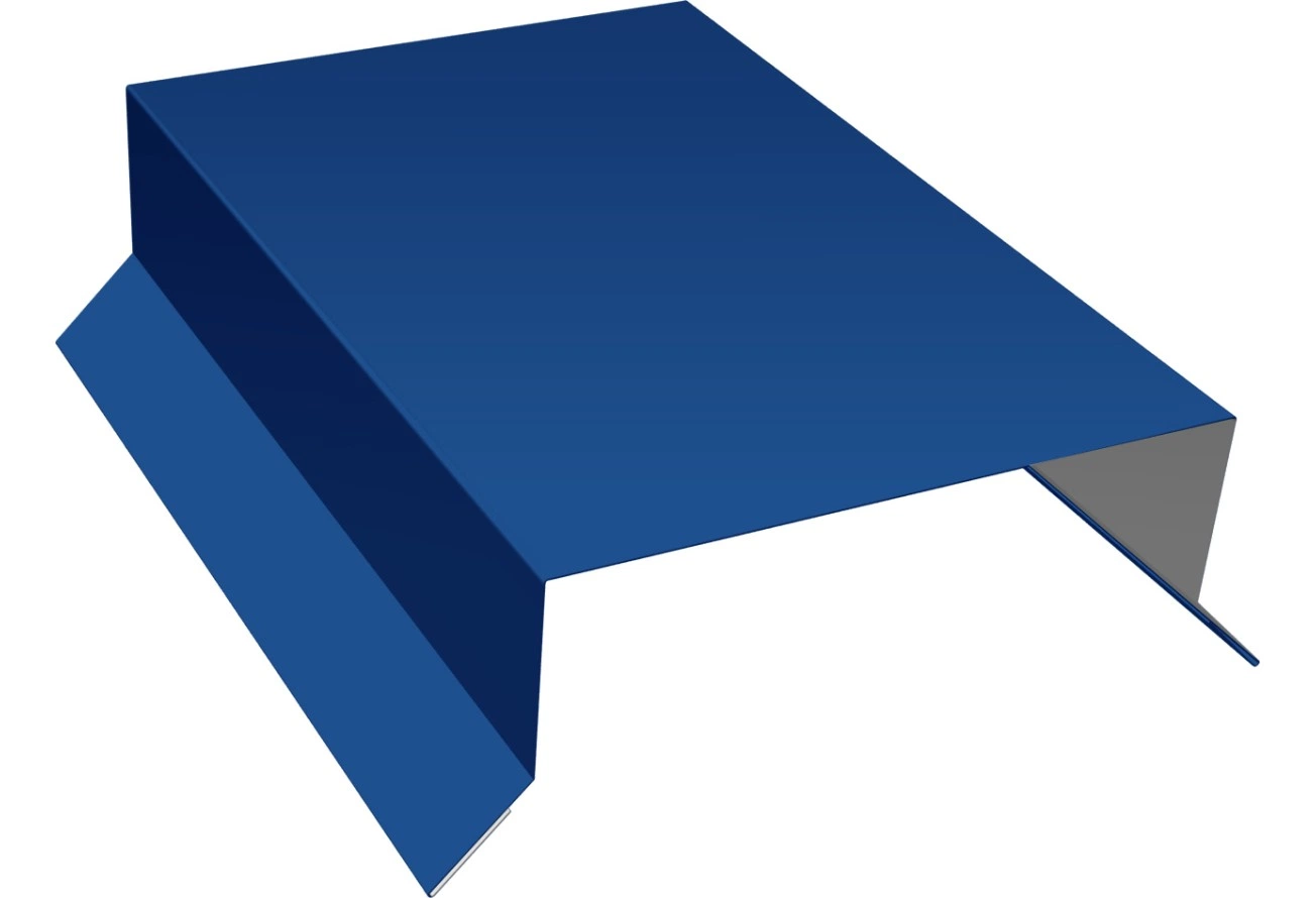 Парапетная крышка прямая 100мм Grand Line 0,5 Сатин с пленкой RAL 5005 сигнальный синий (2,5м)