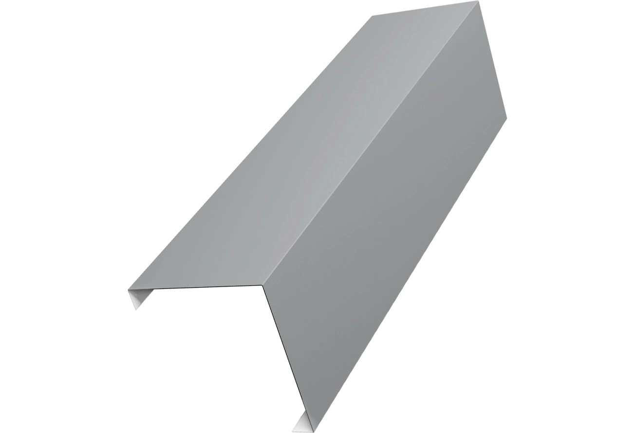 Декоративная накладка угловая к столбу 60х60 для забора жалюзи Grand Line 0,5 Сатин RAL 7004 сигнальный серый (2,5м)