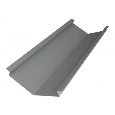 Планка ендовы нижней для композитной черепицы 140х140 Grand Line 0,5 ПЭ с пленкой RAL 7004 сигнальный серый (2м) — 624531