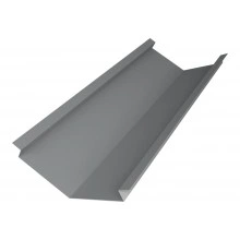Планка ендовы нижней для композитной черепицы 140х140 Grand Line 0,5 ПЭ с пленкой RAL 7004 сигнальный серый (3м)