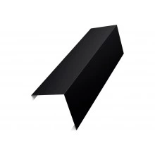Декоративная накладка угловая к столбу 80х80 для забора жалюзи Grand Line 0,45 Drap ТХ RAL 9005 черный (2,5м)