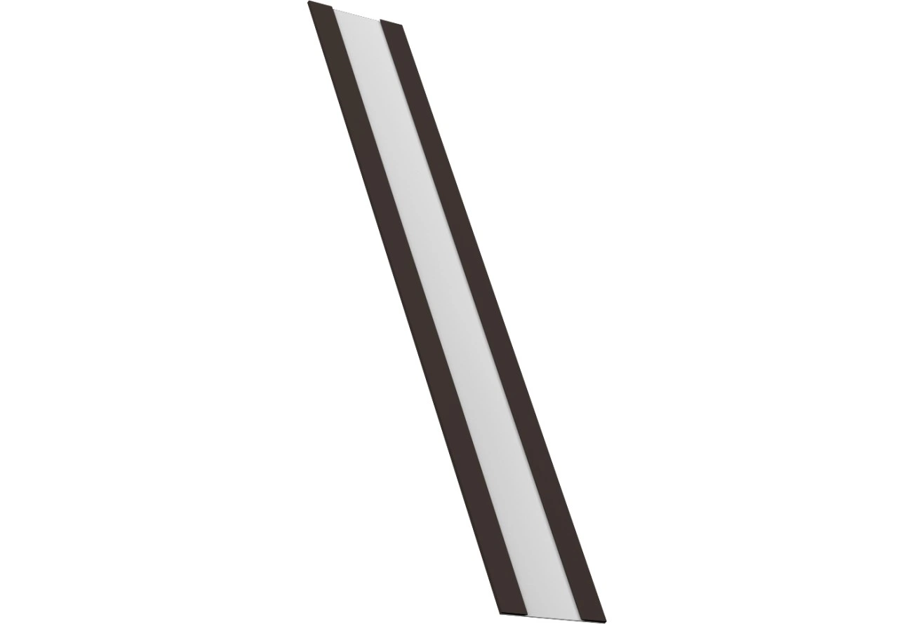 Крепежная планка для забора жалюзи Милан, Милан Слим, Токио Grand Line 0,45 ПЭ RR 32 темно-коричневый (3м)