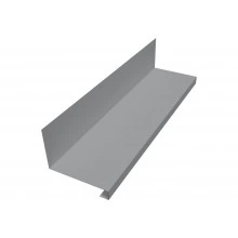 Планка примыкание нижнее к трубе фальц Grand Line 0,5 ПЭ с пленкой RAL 7004 сигнальный серый (3м)
