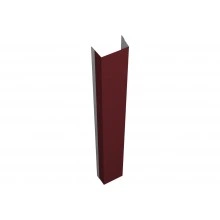 Крепежная планка нижняя для забора жалюзи Техас Grand Line 0,45 Drap RAL 3005 красное вино (2,5м)