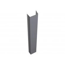 Крепежная планка нижняя для забора жалюзи Техас Grand Line 0,45 Drap ТХ RAL 7004 сигнальный серый (2м)