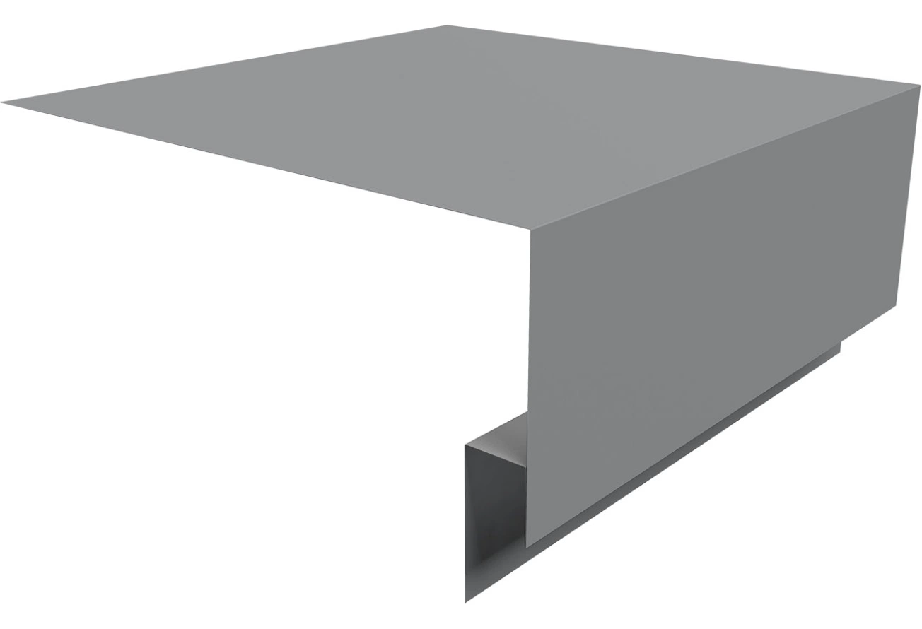 Планка околооконная сложная Блок-хаус новый 200х75х27 Grand Line 0,5 ПЭ с пленкой RAL 7004 сигнальный серый (3м)