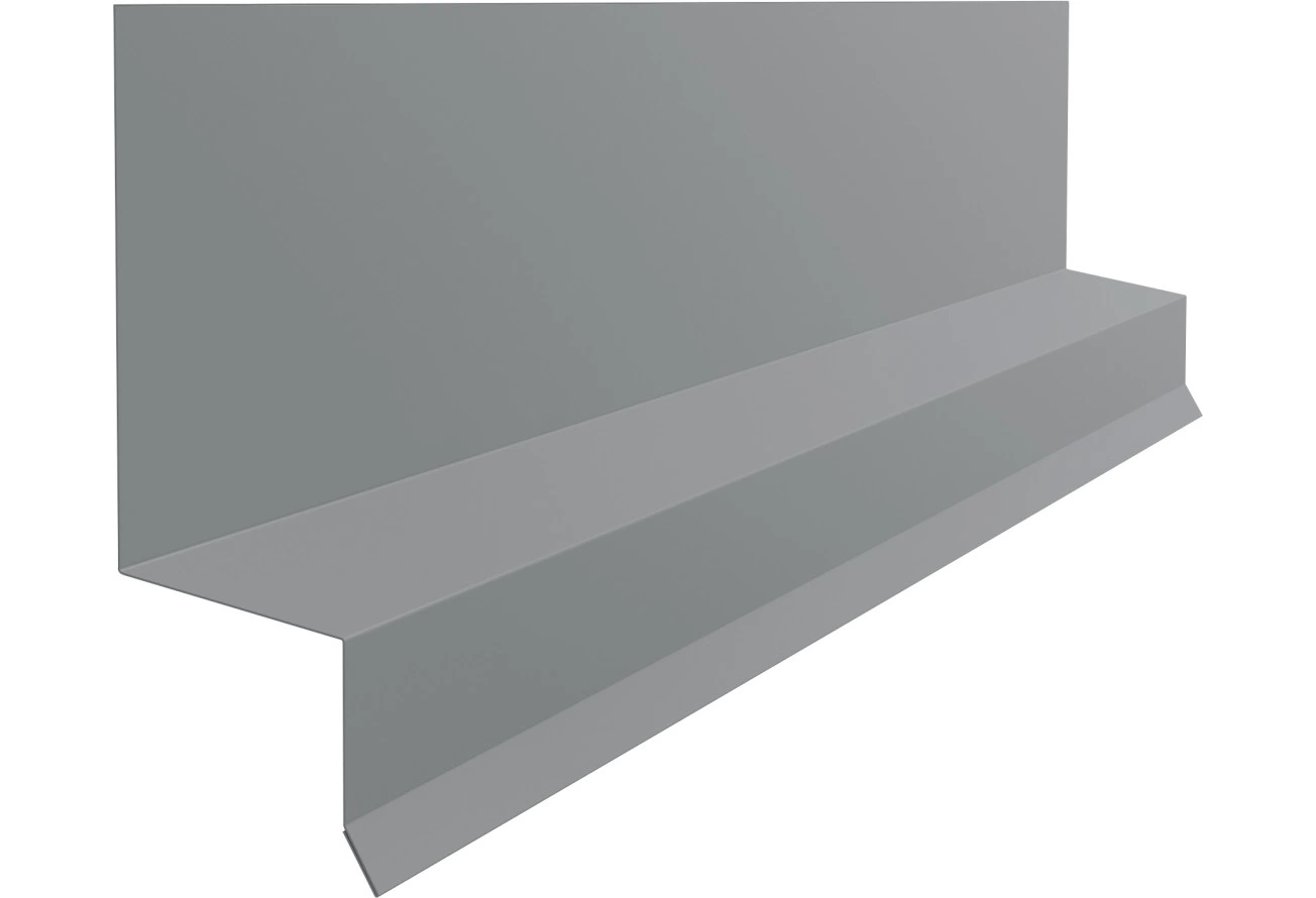 Верхний отлив для фасада Кликфальц Grand Line 0,5 ПЭ с пленкой RAL 7004 сигнальный серый (2м)