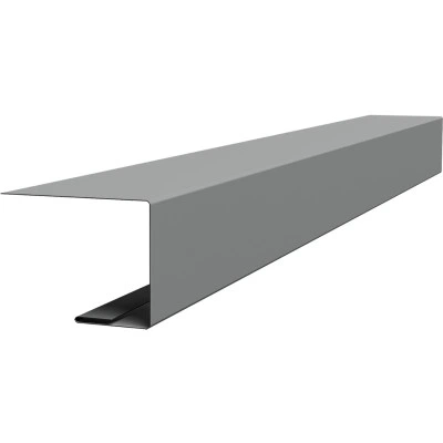Планка завершающая для Кликфальц Pro Grand Line 0,45 ПЭ с пленкой RAL 9006 бело-алюминиевый (2м) — 629119