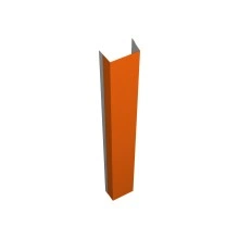 Крепежная планка нижняя для забора жалюзи Техас Grand Line 0,45 ПЭ RAL 2004 оранжевый (1,8м)