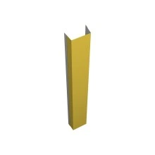 Крепежная планка нижняя для забора жалюзи Техас Grand Line 0,45 ПЭ RAL 1018 цинково-желтый (1,8м)