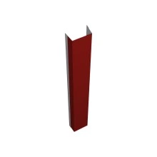 Крепежная планка нижняя для забора жалюзи Техас Grand Line 0,45 ПЭ RAL 3011 коричнево-красный (2,5м)