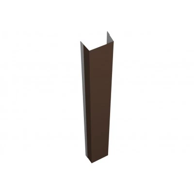 Крепежная планка нижняя для забора жалюзи Техас Grand Line 0,5 PurLite матовый RAL 8017 шоколад (2м) — 630152 Крепежная планка нижняя для забора жалюзи Техас Grand Line 0,5 PurLite матовый RAL 8017 шоколад (2м) — 630152