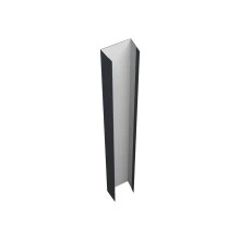 Крепежная планка верхняя для забора жалюзи Техас Grand Line 0,5 GreenCoat Pural БТ матовый RR 23 темно-серый (RAL 7024 мокрый асфальт) (2м)