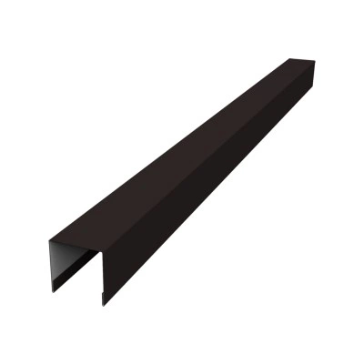 Планка вертикальная лицевая для забора жалюзи Палермо Grand Line 0,5 PurPro матовый RAL 9005 черный (3м) — 631820 Планка вертикальная лицевая для забора жалюзи Палермо Grand Line 0,5 PurPro матовый RAL 9005 черный (3м) — 631820