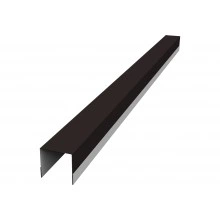 Планка вертикальная обратная для забора жалюзи Палермо Grand Line 0,45 Drap ТХ RAL 9005 черный (3м)